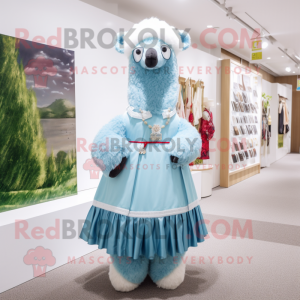 Sky Blue Alpaca mascotte...