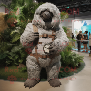 Gray Giant Sloth mascotte...