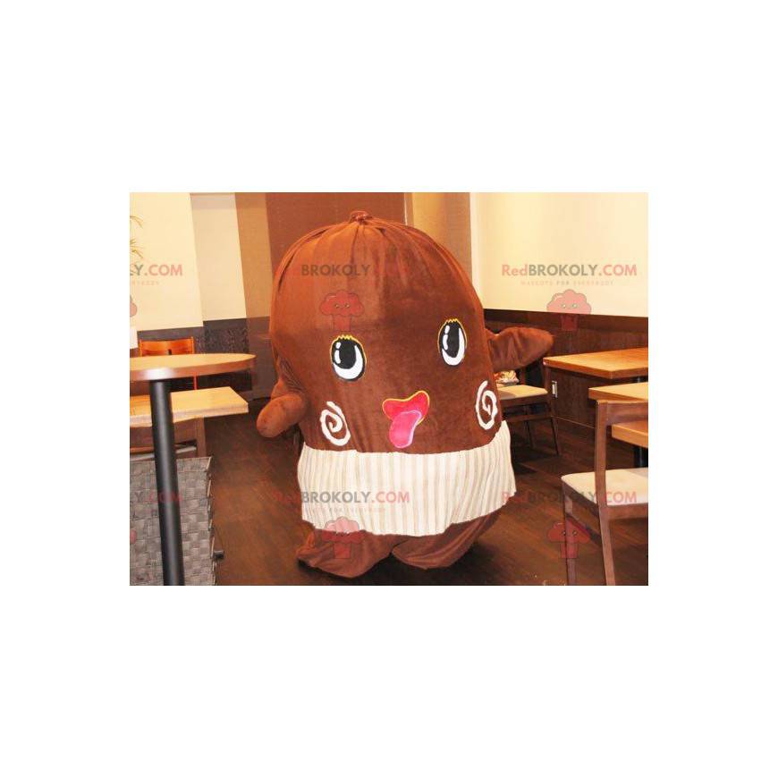 Giant cocoa bean mascot - Redbrokoly.com