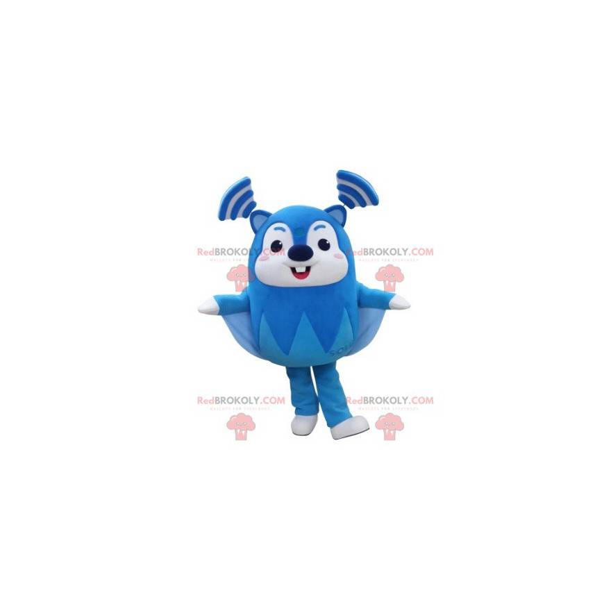 Velmi zábavný maskot modré a bílé létající veverky - Velmi zábavný maskot modré a bílé létající veverky -