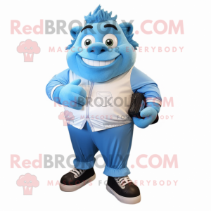 Sky Blue Ogre maskot...