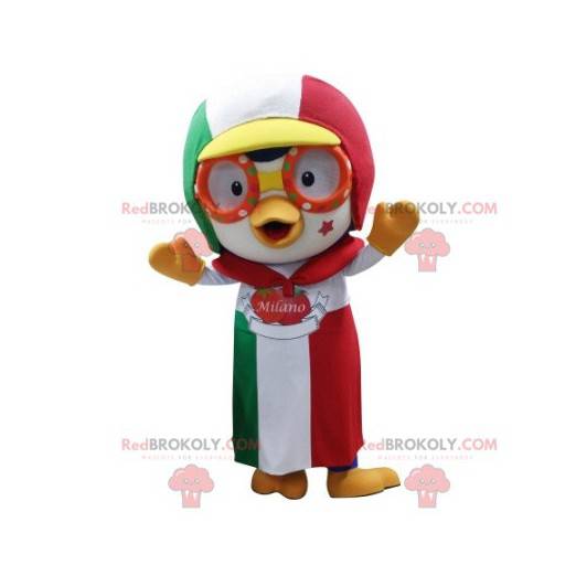 Mascota de pájaro con gorra y delantal. - Redbrokoly.com