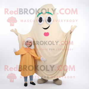 Beige melon maskot kostume...