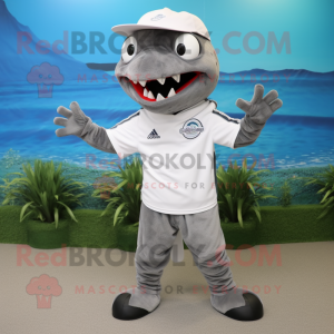 Grijze Barracuda mascotte...