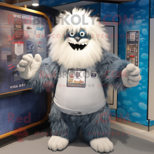 Navy Yeti mascotte kostuum...