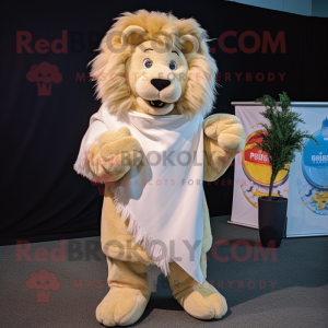 Cream Lion maskot kostume...