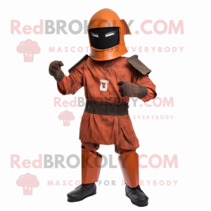 Rust Spartan Soldier maskot...