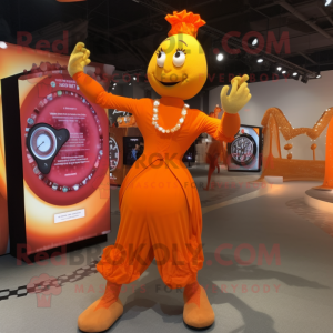 Oranje acrobaat mascotte...