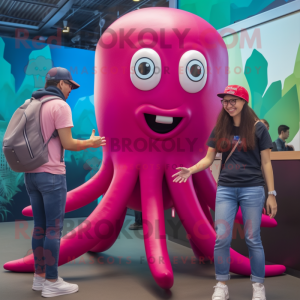 Magenta Squid mascotte...