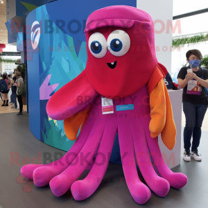 Magenta Squid mascotte...