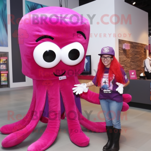 Magenta Squid mascotte...