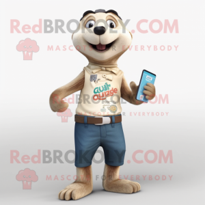 Beige Otter mascotte...