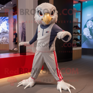 nan Falcon mascot costume character dressed with a Joggers and Hair clips