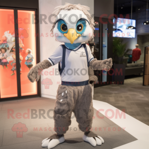nan Falcon mascot costume character dressed with a Joggers and Hair clips