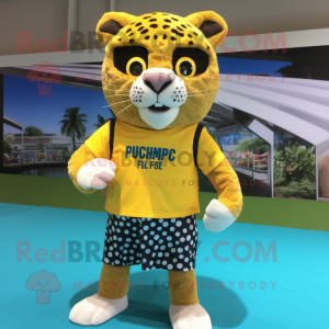 Geel Jaguar mascotte...
