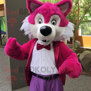 Magenta Say Wolf maskot...