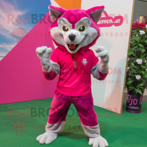 Magenta Say Wolf maskot...