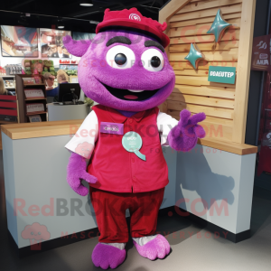 Magenta plommon maskot...