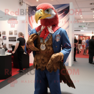 Red Bald Eagle mascotte...
