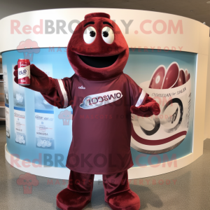 Maroon Soda Can maskot...