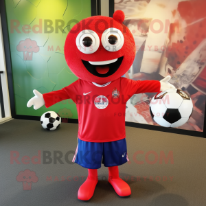 Red Soccer Ball maskot...