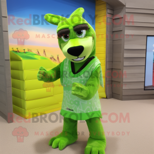 Lime Green Dingo mascotte...