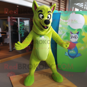 Lime Green Dingo mascotte...