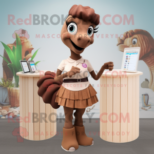 Brown Sea Horse mascotte...