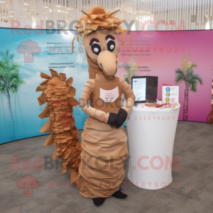 Brown Sea Horse mascotte...