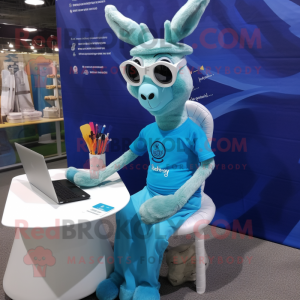 Cyan Gazelle mascotte...