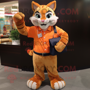 Oranje Bobcat mascotte...