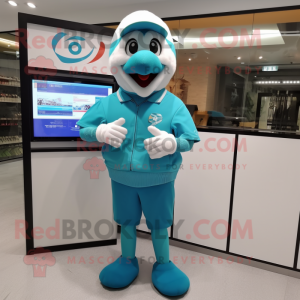 Teal Ice mascotte kostuum...