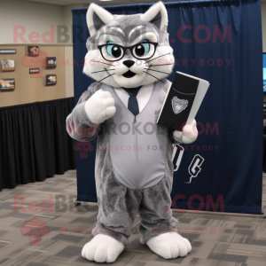 Mascotte de Bobcat gris en...