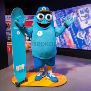 Blauer Skateboard...