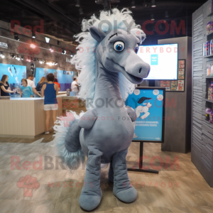 Gray Sea Horse mascotte...