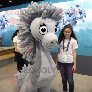 Gray Sea Horse mascotte...