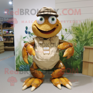 Tan Crab mascotte kostuum...