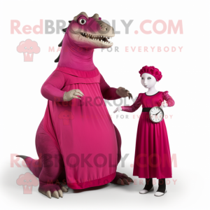 Magenta Iguanodon mascotte...