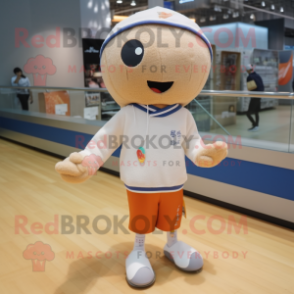 nan Volleyball Ball mascot costume character dressed with a Sweater and Hat pins