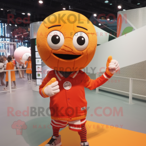 nan Volleyball Ball mascot costume character dressed with a Sweater and Hat pins