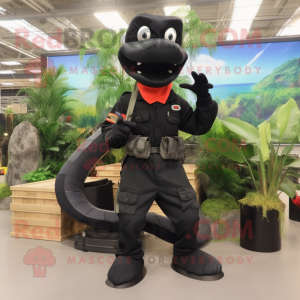 Black Snake maskot kostyme...