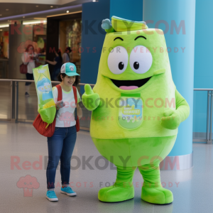 Lime grön glass maskot...