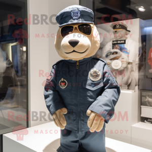 Navy Special Air Service mascot costume character dressed with a T-Shirt and Hats