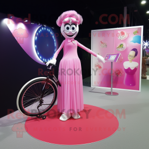 Pink Unicyclist maskot...