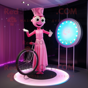 Pink Unicyclist maskot...