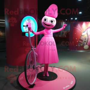 Pink Unicyclist maskot...