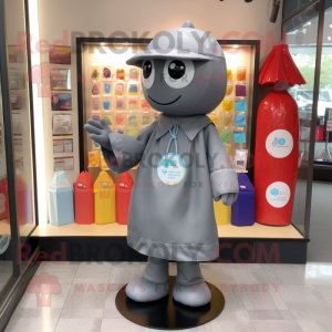 Grey Gumball Machine maskot...