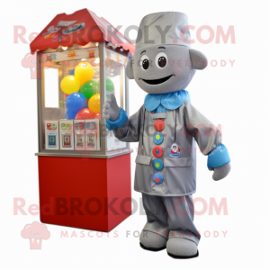 Grey Gumball Machine maskot...