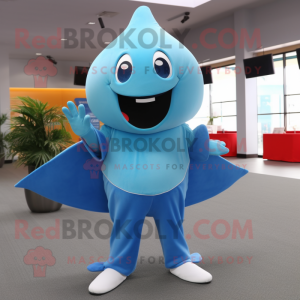 Sky Blue Stingray mascotte...