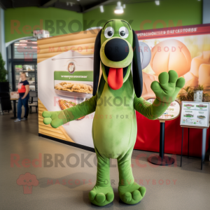 Olive Hot Dog maskot drakt...